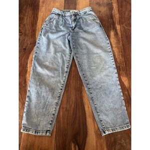 Garage Women's Sz 01 25 - 25 Denim 80s mom jeans blue high rise light wash Retro
